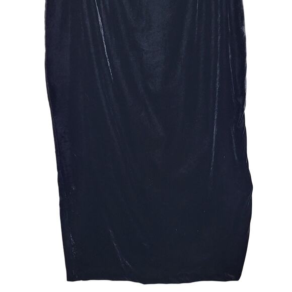 Antonio Melania Black Phoenix Velvet Cowl Neck Sheath Maxi Dress NWT size 2 - Picture 5 of 12